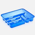 Dünya Plastik 38.6x31.2x7 cm Mavi 6 Bölmeli Çekmece İçi Kaşıklık