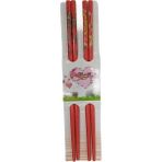Dünyadan Hediyeler Chopstick Yemek Çubuğu Haşi Kırmızı 2 Çift Orijinal Desenli