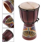 Dünyadan Hediyeler Djembe Davul Darbuka Renkli Afrika El Yapımı 30CM Çocuk Bongo Kongo
