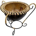 Dünyadan Hediyeler Hindistan Cevizi Şekerlik Spiral Coconut Metal Ayaklı Coconat Kase No.1