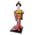 Dünyadan Hediyeler Japon Kimonolu Geyşa Bebek Kabuki Biblo 30 cm No.4