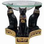 Dünyadan Hediyeler Mısır Kedisi Buhurdanlık Cam Hazne Antik Polyester Biblo