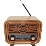 Dünyadan Hediyeler Radyo Retro Açık Ahşap Bluetooth Hoparlör Tf Kart Şarjlı LED N0A1 - Çok Renkli