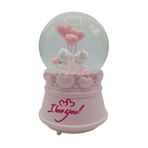 Dünyadan Hediyeler Romantik Love Bear Kar Küresi Müzikli ve Işıklı 13cm