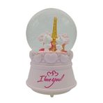 Dünyadan Hediyeler Romantik Paris Love Kar Küresi Müzikli ve Işıklı 13cm
