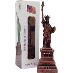 Dünyadan Hediyeler Vintage Metal Usa Özgürlük Heykeli Biblo Antik Bakır 15 cm