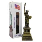 Dünyadan Hediyeler Vintage Metal USA Özgürlük Heykeli Biblo Antik Bronz 18 cm