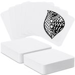 Dunzoom 50 Adet Sanatçı Fayansları Zen Kare Beyaz Kağıt Fayans Çizim Malzemeleri Çırak Beyaz Fayans Kaligrafi için Suluboya Eskiz Defteri Defter (10,5 x 11,5 cm)