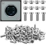Dunzy 50 Adet D Serisi Panel Vidaları ve Somun Kiti Panel Montaj Konektörü M2,5 x 8 mm Vida Paslanmaz Çelik Metal Vidalar Ses Sunucusu Raf Montajları D Serisi Konnektörleri Panellere Takmak için