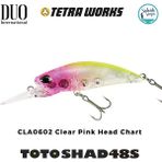 Duo Tetra Works Toto Shad 48S CLA0602 Clear Pembe Head Chart Maket Balık