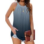 DUOEASE Halter Tank Tops Gradyanlar Gri Kolsuz Kadın Atlet