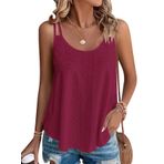 DUOEASE Tank Top Beyaz Çiçek Kolsuz Kadın T-shirt