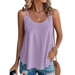 DUOEASE Tank Top Mor Kolsuz Spagetti Kadın T-shirt