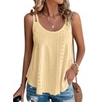 DUOEASE Tank Top Sarı Kolsuz Spagetti Kadın T-shirt