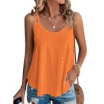 DUOEASE Tank Top Turuncu Kolsuz Spagetti Kadın T-shirt