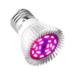 Duokon Kapalı Bitkiler için LED Grow Işıklar Tam Spektrum E27/E14/GU10 85-265V 18W 18 LED Grow Işık Çiçek Bitki Topraksız Büyüme Ampulü (E14)