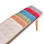 DUOLEH Mobilya 2/3 Kişilik Sandalye Minderi, Kaymaz Koltuk Minderleri, Salıncak Yedek Tezgah Minderleri, Veranda Salon Koltuk Pedi Masif Ahşap Koltuk Uzun Oturma Pedleri (210x55x1.5cm, Turuncu)