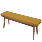 DUOLEH Su geçirmez Deri Bank Minderi Yıkanabilir Mobilya Tezgah Pedi, Kaymaz Tabanlı, Veranda Sundurma Çim Bahçe için Uzun Sandalye Pedi, Cumba Pencere Paspasları (120 x 45 x 5 cm, Kahverengi)