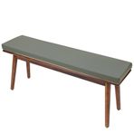 DUOLEH Su geçirmez Deri Tezgah Minderi Yıkanabilir Mobilya Tezgah Pedi, Kaymaz Tabanlı, Veranda Sundurma Çim Bahçe için Uzun Sandalye Pedi, Cumba Pencere Paspasları (120x45x5 cm, Gri 1)