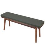 DUOLEH Su geçirmez Deri Tezgah Minderi Yıkanabilir Mobilya Tezgah Pedi, Kaymaz Tabanlı, Veranda Veranda Çim Bahçe için Uzun Sandalye Pedi, Cumba Pencere Paspasları (120x45x5 cm, Gri 2)