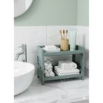 Duoline Banyo Mutfak Dolap İçi Düzenleyici Raf Organizer 2 Katlı Yeşil