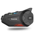 DuoLink X97 Plus İnterkom Motosiklet Kameralı 6 Kişi Grup Bluetooth Kask Intercom Video Kayıt Kulaklık