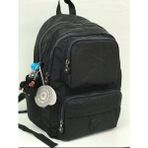 Duomino Krinkıl Kumaş Suya Dayanıklı Büyük Boy Siyah Klinkır Sırt Çantası/laptop Okul Çanta