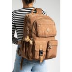 Duomino Krinkıl Suya Dayanıklı Büyük Boy Taba Klinkır Sırt Çantası/laptop Seyahat Okul Çanta 15,6 Lise