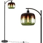 Duotone cam ayaklı lamba, endüstriyel LED ayaklı lamba, 3 renkli ampullü, kır evi tarzında modern ayaklı lamba, oturma odası, yatak odası, ofis, çalışma odası için yüksek direk aydınlatması