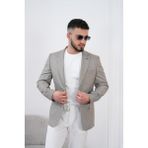 Dupont Erkek Keten Blazer Ceket Slim Fit Yazlık Nefes Alabilir - 54 - 6 Drop - Acı Kahve