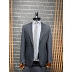 Dupont Modern Erkek Takım Elbise – Punto Yaka Slim Fit Torba Cep - Koyu Gri - 6 Drop - 56