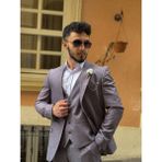 Dupont Slim Fit Yelekli Takım Elbise - Ekru - 6 Drop - 48