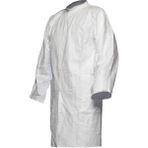 Dupont Tyvek 500 Labcoat PL39NP Yakalı Fermuarlı Cepsiz Laboratuvar Önlüğü - Beyaz - XL