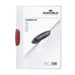 Durable 2260-K A4 Sıkıştırmalı Dosya Swingclip Ortadan Klipsli 30 Sayfa Kırmızı (5 Adet)