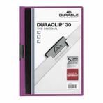 Durable Duraclip 30 Sayfa Kapasiteli Sıkıştırmalı Dosya Mor