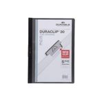 Durable Sıkıştırmalı Dosya Duraclip Ortadan Klipsli 30 Sayfa A4 Siyah (25 Li Paket)