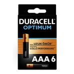 Duracell 1.5 V LR03 MN2400 Optimum AAA Alkalin 6 Adet Pil