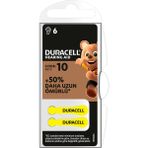 Duracell 10 Numara Düğme Kulaklık Pili İşitme Cihazı İçin 6'lı Paket - 10 Adet
