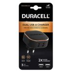 Duracell 17W 2XUSB Phone-Tablet Wall Siyah Charger