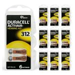Duracell 312 6'lı 10 Paket İşitme Cihazı Pili