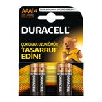 Duracell 4'lü Basic İnce Kalem Pil