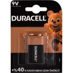 Duracell 9 Volt Alkalin Kare Pil Gaz Duman Dedektörü , Radyo , Alarm Cihazı Yassı Pil 6LR61 9V Pil