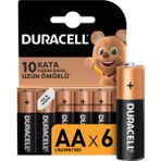Duracell AA 6 Adet Kalem Pil