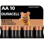 Duracell Aa Alkalin Kalem Pil 10'Lu Paket / X 12 Adet