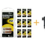 Duracell Activair 312 No Işitme Pili (5 Paket x 6= 30 Adet) + Mıknatıslı Fırça - 10'lu