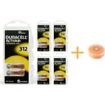 Duracell Activair 312 No İşitme Pili (5 Paket x 6= 30 Adet) + Nem Alıcı Tablet - 5'li