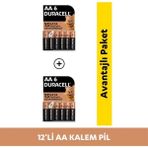 Duracell Alkalin Aa Kalem Pil, 1,5V (LR03 / MN2400), 6'lı Paket x 2