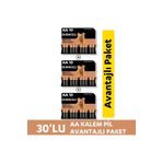 Duracell Alkalin Aa Kalem Pil 1,5V Lr03/Mn2400 30'Lu Paket