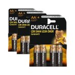 Duracell Alkalin Aa Kalem Pil 4lü x 3 Adet - 12'li