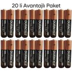 Duracell Alkalin Aaa İnce Kalem Piller, 1.5v Lr03 03 2032 20 Li Paket